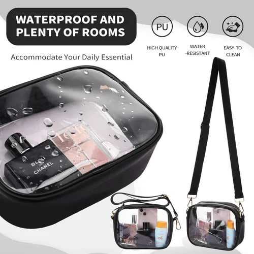 Vista 6 de yuanming Bolsa transparente aprobada para estadios, bolsa cruzada transparente, bolsas transparentes para estadios para mujeres