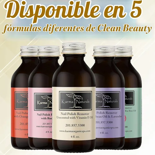 Vista 6 de Karma Organic Removedor de esmalte de uñas natural sin perfume con aceite de vitamina E, no tóxico, vegano, libre de crueldad, sin acetona