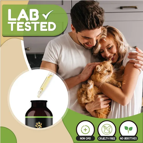 Vista 9 de Billion Pets - Aceite de cáñamo para perros y gatos - Ayuda con la ansiedad, dolor, estrés, sueño, artritis, alivio de convulsiones - Soporte