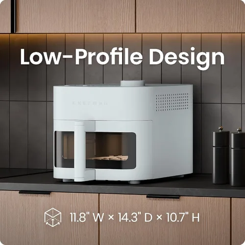 Vista 9 de Chefman Crispinator - Freidora de aire 6 en 1 con capacidad de 8 cuartos de galón, temperatura máxima de 450 °F con tecnología TurboFry Pro