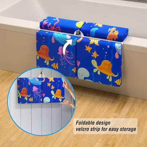 Vista 5 de Juego de rodilleras y codos de baño para bebé, almohadilla de alta calidad para rodillas y reposabrazos, cojín de baño para bebé y tapete protector
