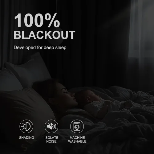 Vista 2 de NICETOWN Cortinas 100% Opacas Cortas de 36 Pulgadas de Largo para Dormitorio, Privacidad Aislamiento Térmico con Ojales Cortinas de Ventana