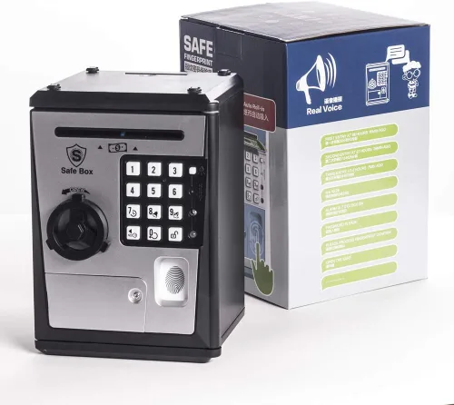 Vista 7 de Like Toy Hucha Hucha - Caja de Seguridad, cajero automático con Huella dactilar, Cajero Automático de banco, Cajero Automático, Máquina de Dinero