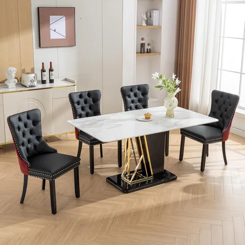 Vista 229 de ODUSE-DAILY - Juego de 2 sillas de cocina y comedor de terciopelo beige, con capitoné, tapizadas en terciopelo, estructura de madera maciza