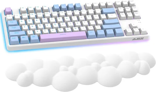 Almohadilla para reposamuñecas para teclado de juegos, reposamuñecas de teclado de espuma viscoelástica, reposamanos ergonómico para teclado de