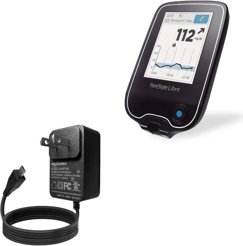 BoxWave Cargador compatible con Freestyle Libre Reader - Cargador de pared directo (15 W), carga rápida tu dispositivo con cable integrado de 3 pies