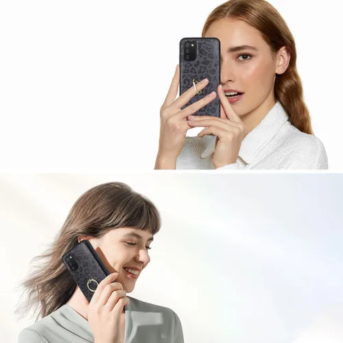 Vista 6 de Lipvina Funda para Samsung Galaxy A03s con tarjetero, Galaxy A03s para mujer, tarjetero de crédito, soporte con anillo, bonita funda para teléfono