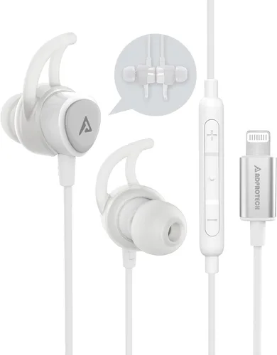 Vista 10 de Lightning - Auriculares magnéticos intraurales con certificación MFi con controlador de micrófono para entrenamiento deportivo, compatibles