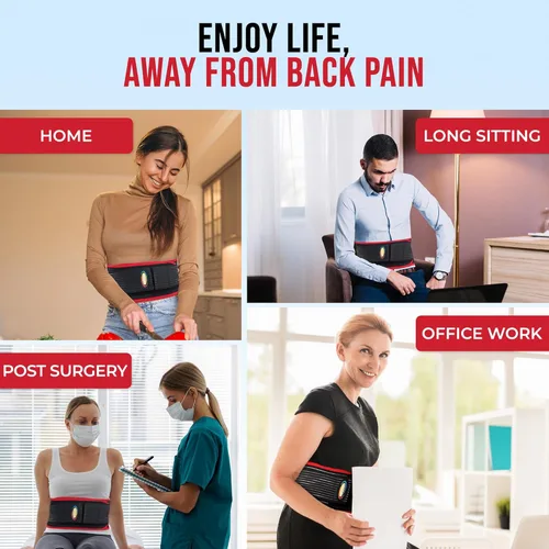 Vista 7 de MAXAR Soporte de espalda biomagnético para el dolor de espalda baja, mujeres y hombres, soporte lumbar con 34 potentes imanes y tecnología