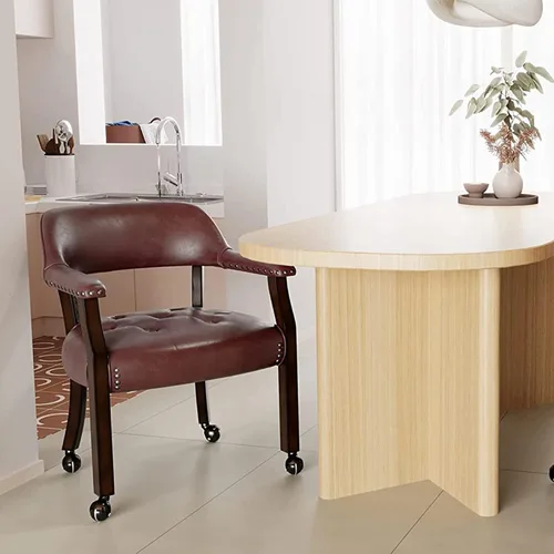Vista 94 de Silla de comedor con ruedas, sillas de capitán con rodillos, juegos de dinette, sillas de póquer con ruedas, mesa de cocina, sillas rodantes, silla