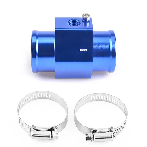 Vista 12 de Adaptador de abrazadera para sensor de temperatura de agua de aluminio, tubo de unión de temperatura de agua, medidor de temperatura, abrazaderas