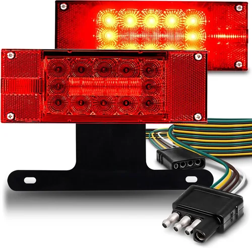 Vista 9 de Kit de luz trasera LED True MODS para remolque [DOT FMVSS-108 SAE AIS2T2/APC/L], resistente al agua IP67, luz de freno, señal de giro, luz trasera