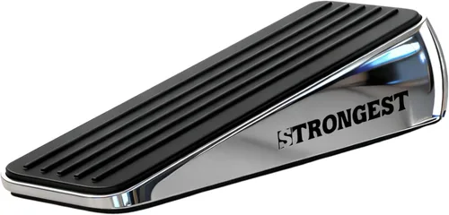 Vista 17 de Strongest Home Cuña de tope de puerta resistente (2 piezas negras), tope de puerta de goma antideslizante y metal para puertas pesadas, funciona