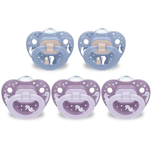Vista 8 de NUK Comfy - Chupetes de ortodoncia, colección atemporal, 0-6 meses, 5