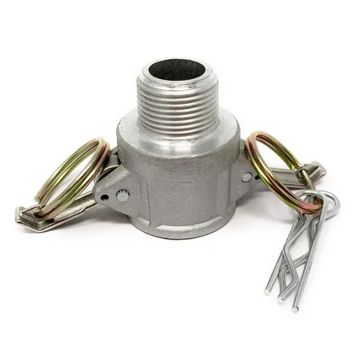 Vista 3 de Gloxco Aluminio tipo B leva y ranura de montaje, 1" Camlock hembra x 1" macho NPT (CAM-10-B-AL)