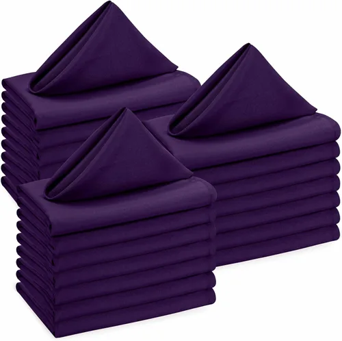 Vista 13 de Utopia Home Paquete de 24 servilletas de tela de 20 x 20 pulgadas, servilletas de cena 100% poliéster con bordes dobladillos, servilletas lavables