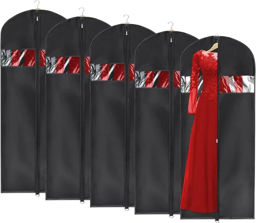 Vista 19 de Univivi Bolsa para Trajes Bolsa de Ropa para Colgar Ropa, 40" Ligera con Cremallera Completa Lavable Funda para Trajes con Ventana Grande Visible