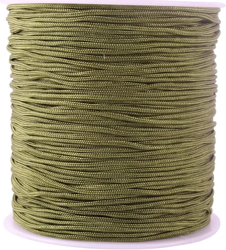 Vista 41 de KONMAY 1 rollo de cuerda de nailon de 150 yardas, trenzado de 0.016 in de nailon Shamballa Macramé/cordón de cuentas, cordón de nudo chino, cuerda