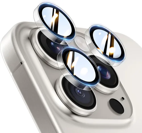 Vista 15 de TOCOL Protector de lente de cámara para iPhone 14 Pro Max / iPhone 14 Pro, protector de lente de cámara de vidrio templado HD individual resistente