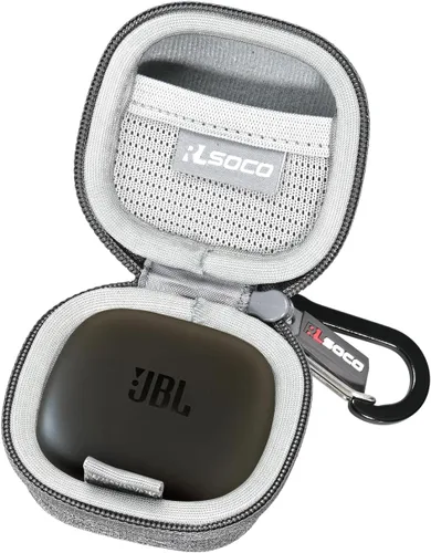 Vista 8 de RLSOCO Funda rígida para JBL Tune 225TWS/Tour PRO+/Live PRO+ True Wireless Earbud - Negro Bolsa de almacenamiento a prueba de golpes, a prueba