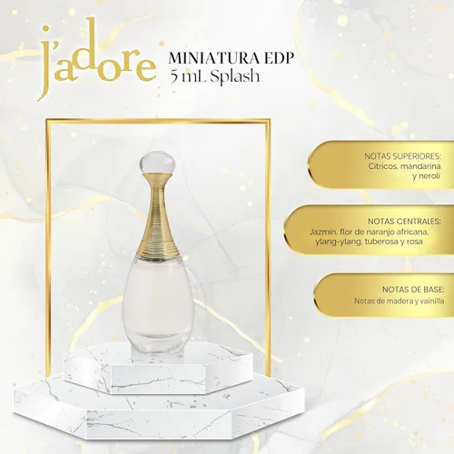 Vista 2 de J'adore by Christian Dior - Eau de Parfum coleccionable de 0.17 oz para mujer