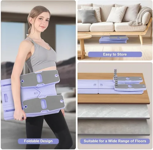 Vista 8 de Pilates Reformer Board Set - 2026 Foldable 8-in-1 Pilates Machine for Full Body Workouts, Ab Core Trainer with Resistance Bands, Portable Home