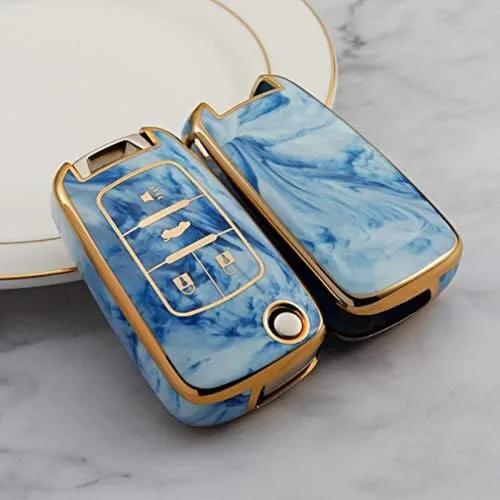 Vista 5 de TPU Jade Pattern Car Key Cover Case, for Buick for Aveo Trax for Opel Astra Corsa H J G Meriva Zafira Antara