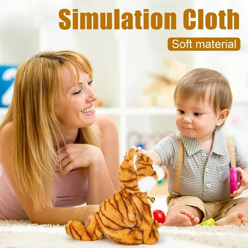 Vista 3 de Smalody Juguete electrónico interactivo de peluche, robot que habla con robot mejorado, control de sonido de animales, mascota electrónica