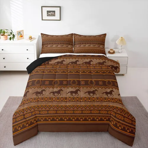 Vista 8 de Erosebridal Bohemian Twin Comforter Set Country Southwestern Bedding Set for Kids Teens Boho Aztec Arrows Diamond Comforter Black Gray Geometric