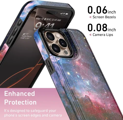 Vista 755 de LETO para iPhone 15 Pro Funda tipo cartera - Tapa tipo folio con patada - Diseños de moda - Tarjetero - Funda protectora para mujeres y niñas - 6.1