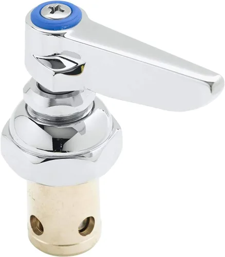 T&S Brass 002713-40 Montaje de husillo para válvula Eterna de repuesto. Conjunto de vástago de manija lateral fría. Reemplazo compatible con todas