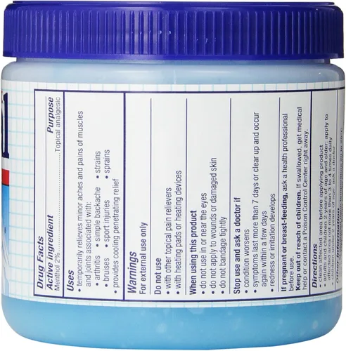 Vista 2 de Mineral Ice Gel terapéutico para aliviar el dolor, tarro de 16 onzas