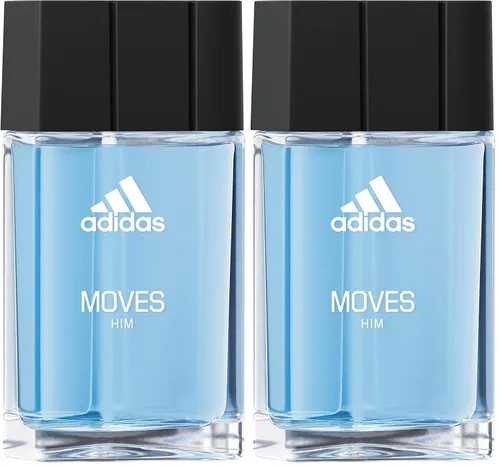 Vista 5 de Adidas Moves Him - Fragancia corporal de 2.5 onzas líquidas (paquete de 1), notas de manzana verde, madera de cedro, almizcle, fragancia