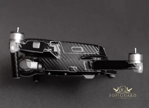 Vista 6 de SopiGuard Skin for DJI Mavic Air 2s Juego completo de calcomanías de vinilo de precisión + controlador + 3 fundas de batería (blanco mate)