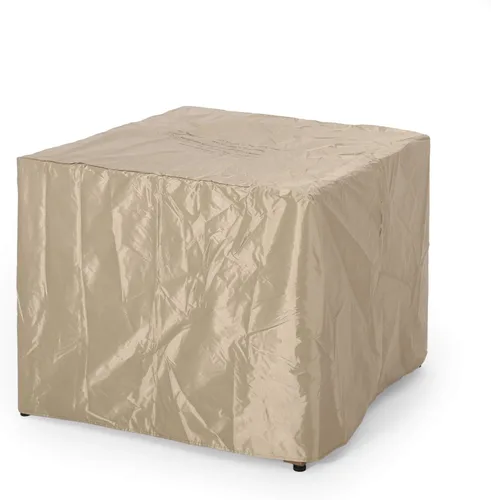 Vista 10 de Christopher Knight Home Archie Outdoor - Fogata cuadrada de 40,000 BTU, color marrón