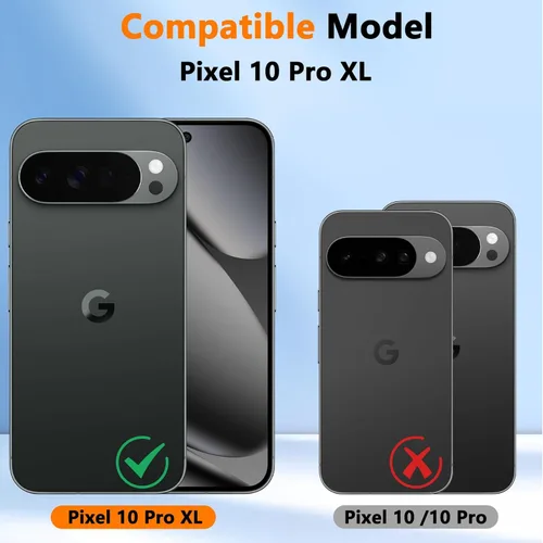 Vista 2 de YWXTW Protector de pantalla de lente de cámara para Google Pixel 10 Pro XL (no para 10 Pro), recortes precisos de metal de alta definición, vidrio