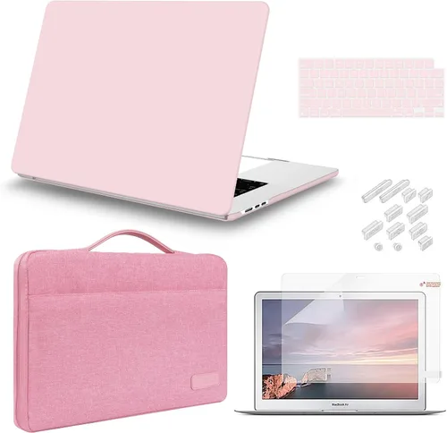 Vista 12 de iCasso Funda rígida para MacBook Air de 15 pulgadas 2025 2024 2023 Release M4 A3241 M3 A3114 M2 A2941, funda rígida y bolsa de transporte