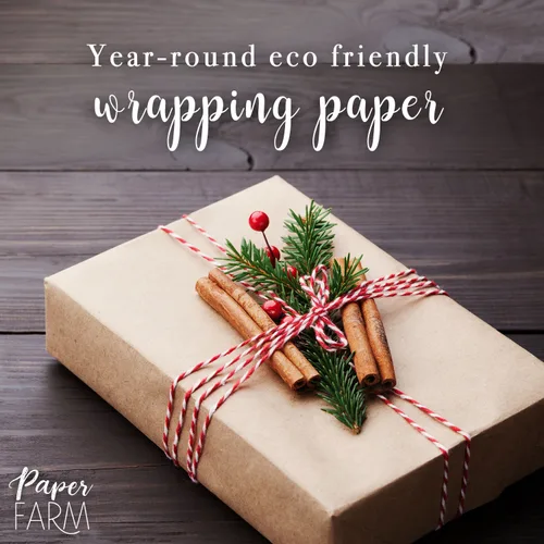Vista 3 de Rollo de papel Eco Kraft #1, grande, de 30" x 1200" (100 pies), fabricado en Estados Unidos de 100% materiales reciclados