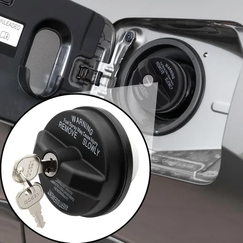 Vista 7 de Tapa de gas de bloqueo, tapa de combustible con llave de repuesto 5278655AA para 2000-2020 Dodge Ram 1500 2500 3500, Journey, Caravan, Charger