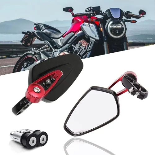 Vista 10 de DREAMIZER Espejos universales de extremo de barra de motocicleta de 7/8 pulgadas, espejo retrovisor compatible con Honda Grom, Yamaha, Kawasaki