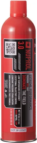 Vista 2 de Lancer Tactical Nuprol 3.0 Ultimate Strong 30.9 lbs/199 PSI Rojo Airsoft Gas Verde 33.8 fl oz - Paquete de dos