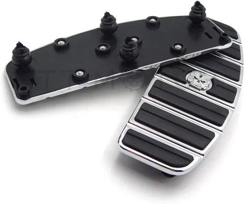 Vista 3 de XKH - Kit de inserción de estribo para motocicleta con calavera cromada, forma tradicional en D, compatible con TOURING FLHT FLT FLTR FLHR FLHS