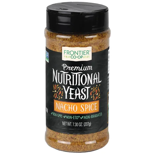 Frontier Co-op Mezcla nutricional de levadura Nacho Spice con vitamina B12, 7.30 onzas, para palomitas de maíz, aperitivos, pasta y sopa