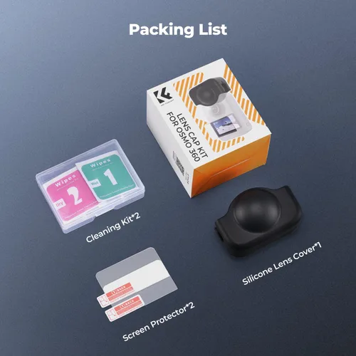 Vista 7 de K&F CONCEPT Kit de protector de pantalla compatible con accesorios DJI OSMO 360, pantalla Ultra HD, película de vidrio templado con tapa protectora