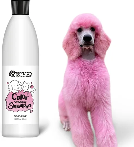 Opawz Champú depositante de color para perros y gatos, tinte para el cabello de perro semipermanente, tinte para el cabello de mascotas seguro para