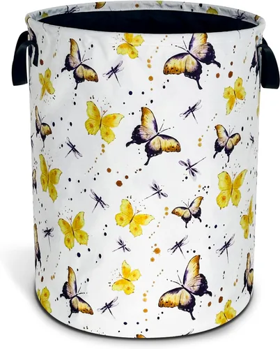 Vista 10 de Cesta de lavandería de flores de pájaro, estilo chino, plegable, de tela Oxford, divertida bolsa de lavandería, cesta de almacenamiento de ropa