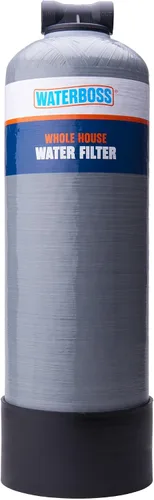 WaterBoss - Filtro de agua para toda la casa, sistema de filtración de agua para todo el hogar para agua de pozos y ciudades, filtra el 96.9% del