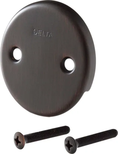 Vista 4 de Delta Grifo RP31556CZ Placa de desbordamiento y tornillos, bronce champán