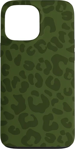Vista 24 de Olive Military Green Cheetah Leopard Print Animal Skin Case for iPhone 17