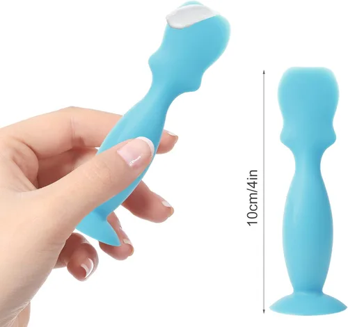 Vista 2 de 2 aplicadores de silicona flexible de pasta de arrugas para perros, aplicador de crema antiarrugas de silicona para perros, fácil de limpiar, ayuda